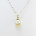 K18YG ドルフィン アコヤパールネックレス