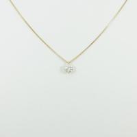 【リメイク】K18YG ダイヤモンドネックレス 0．378ct・I・VS2・VERYGOOD