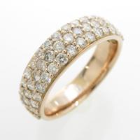 K18PG ハーフエタニティ パヴェ ダイヤモンドリング10％引き