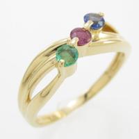 K18YG カラーストーンリング20％引き