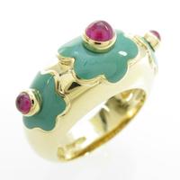 ポンテヴェキオ フラワー ルビーリング20％引き