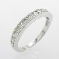 K18WG ハーフエタニティ ダイヤモンドリング5％引き