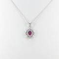 K18WG ルビーネックレス