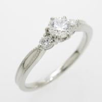 プラチナダイヤモンドリング 0．264ct・D・VVS1・3EXT H＆C