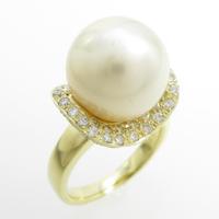 K18YG シロチョウパールリング