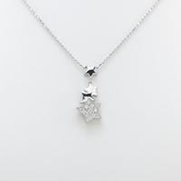 K18WG／750WG スター ダイヤモンドネックレス