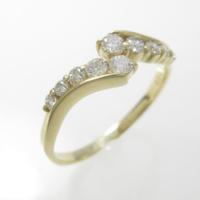 K18YG ダイヤモンドリング