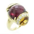 K18YG ガーネットリング