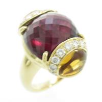 K18YG ガーネットリング