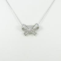 PT リボン ダイヤモンドネックレス