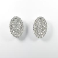 18KWG／K18WG パヴェ ダイヤモンドピアス