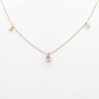 K18PG ピンクサファイヤネックレス