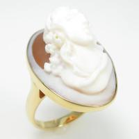 K18YG シェルカメオリング20％引き