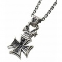 Artemis Classic(アルテミスクラシック)　フローラルアイアンクロスペンダント【チェーン付】　ACP0182PAVE　ネックレス