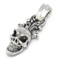 BWL(ビルウォールレザー)　 Large Good Luck Skull w/crown ラージグッドラックスカル　PN948