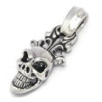 BWL(ビルウォールレザー)　 Large Good Luck Skull w/crown ラージグッドラックスカル　PN948