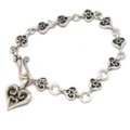 BWL(ビルウォールレザー)　 Small Link Bracelet (Heart) スモールリンクハートブレスレット　B558