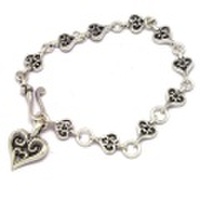 BWL(ビルウォールレザー)　 Small Link Bracelet (Heart) スモールリンクハートブレスレット　B558
