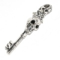 BWL(ビルウォールレザー)　ビンテージスカルキー　キュービックアイズ　Vintage Skull Key CZ　PN966S