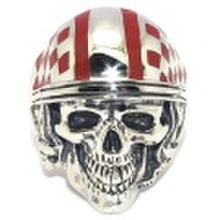 CRAZY PIG DESIGNS(クレイジーピッグ)　SILVERSTONE SKULL RED シルバーストーンスカル/レッドエナメル #1033