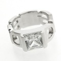 DUB collection(ダブコレクション) Emblem Stone Ring/ホワイトCZ　ユニセックスリング【DUBj-199-2】