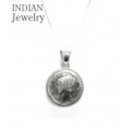 INDIAN JEWELRY 10セント硬貨を使用したナバホ族アーティストP.SKEETS氏の作品『NAVAJO SIVER PENDANT DIME』【アメカジ・ネイティブ】IJ-086