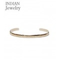 INDIAN JEWELRY ナバホ族アーティストL.Taheの作品『NAVAJO STAMPED SIVER 12KGF BANGLE』【アメカジ・ネイティブ】IJ-094
