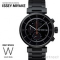 ISSEY MIYAKE イッセイ ミヤケ W ダブリュ SILAY002 腕時計 通常サイズ Φ43mm カラー：黒仕上げ＋黒サブダイアル バンド：ステンレスバンド デザイン：和田 智