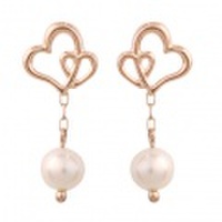 K10PG ハート＆パールピアス 46-5655