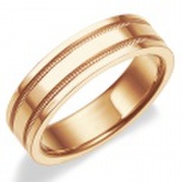 K18RG 　ミルグレイン・ツーロウ　マリッジリング（結婚指輪）5mm (N051OXX191N3*01-K18RG)