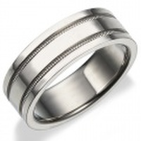 K18WG 　ミルグレイン・ツーロウ　マリッジリング（結婚指輪）6mm (N061OXX160N3*01-K18WG)