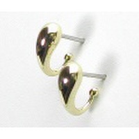 K18＆チタン　タイガーテール　フープ　ピアス(S〜M）