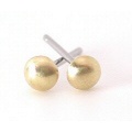 K18＆チタンポスト　ビス(マットタイプ）　ピアス