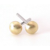 K18＆チタンポスト　ビス(マットタイプ）　ピアス