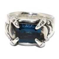 LONE ONES(ロンワンズ)MFR-0035-LBT-S Temple with London Blue Topaz テンプル　ウィズロンドンブルートパーズリング