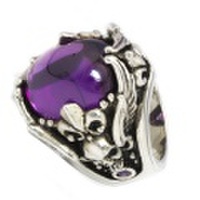 ROYAL ORDER(ロイヤルオーダー) FDL CABOCHON W/WINGED SKULL W/CZ【SR652】PURPLE