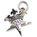 ROYAL ORDER(ロイヤルオーダー) Small Solid Star w/PAVE PURPLE CZ　スモールソリッドスター
