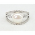 SS 淡水パール & CZ デザインリング Part31