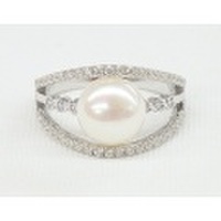 SS 淡水パール & CZ デザインリング Part31