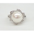 SS 淡水パール＆CZ デザイン リング Part16