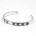 SYMPATHY OF SOUL（シンパシーオブソウル）　Narrow Feather Inlay Bangle - Silver（ナローフェザーインレイバングル - シルバー）