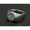 SYMPATHY OF SOUL（シンパシーオブソウル）　Oval Signature Ring - Silver w/Ash Diamond（オーバルシグネチャーリング - シルバー w/アッシュダイヤモンド）