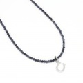 SYMPATHY OF SOUL（シンパシーオブソウル）　Sapphire Beads Necklace w/Horseshoe（サファイアビーズネックレス w/ホースシュー)
