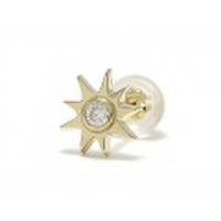 SYMPATHY OF SOUL（シンパシーオブソウル）　Sun Pierce - K18Yellow Gold w/Diamond（サンピアス - K18イエローゴールド w/ダイヤモンド）
