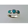 Sea Blue Chalcedony Silver Ring