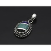 Suman Dhakhwa（スーマンダックワ）　Twisted Stone Pendant - Inlay（ツイステッドストーンペンダント - インレイ）