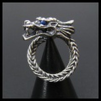 ZIVAGO ジヴァゴ 和柄 リング 指輪 巻龍 竜 石付き 天然サファイヤ シルバー ZW-046 バイカー ◆