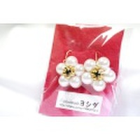 [ピアス]ガラスパール　デイジーピアス[パール]