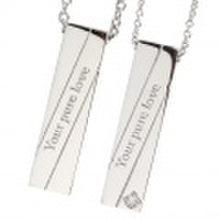[刻印無料]　メッセージペアネックレス｜Men’s & Lady’s（セット）　95-2519-2518