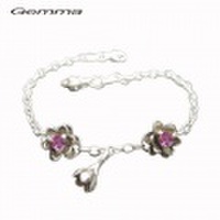 [送料無料] シルバ−アクセサリー〜ロータスブレスレット〜レディー〜スシルバージュエリー〜GL-B112-P